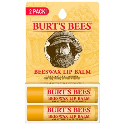 Burt's Bees Natural Origin Beeswax Lip Balm - 2pk