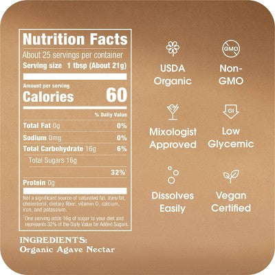 Organic Agave In The Raw Nectar - 18.5oz