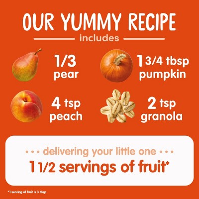 Happy Baby Organic Pears, Pumpkin, Peaches & Granola Baby Food Pouch - 4oz