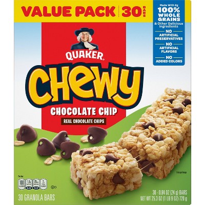 Quaker Chewy Chocolate Chip Granola Bars - 25.2oz/30ct