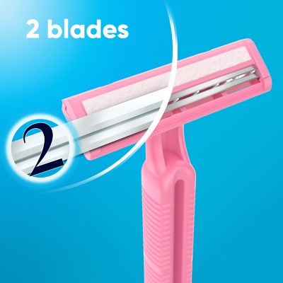 Gillette Daisy 2-Blade Women's Disposable Razors - 12ct: Manual, All Hair Types, Whole Body Use