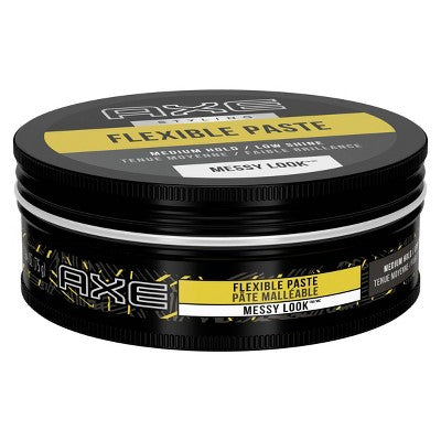 Axe Styling Messy Look Medium Hold Low Shine Flexible Hair Paste - Travel Size - 2.64oz