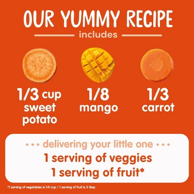 Happy Baby Organic Sweet Potatoes, Mangos & Carrots Baby Food Pouch - 4oz