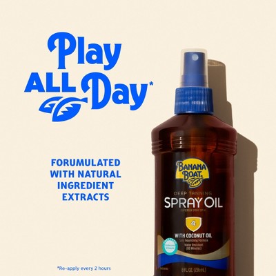 Banana Boat Deep Tanning Oil Sunscreen Pump Spray - SPF 4 - 8oz
