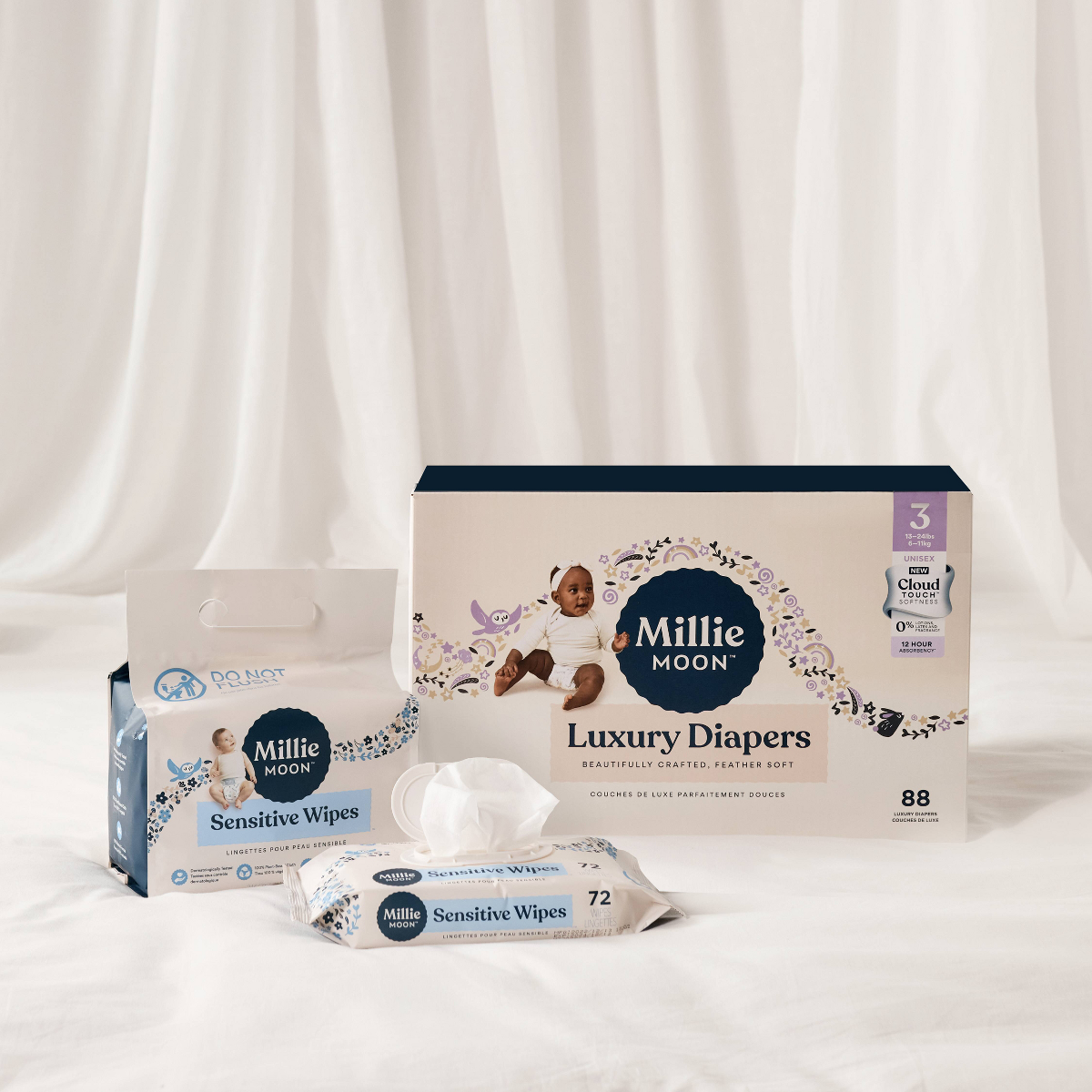 Millie Moon Sensitive Wipes (Select Count), 72ct