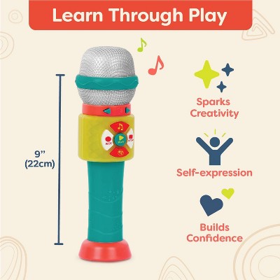 B. toys - Toy Bluetooth Karaoke Microphone - Shinin' Musical Mic: Kids Music Creativity Toy