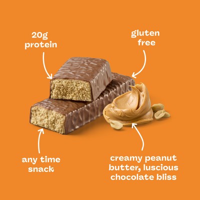 think! Creamy Peanut Butter High Protein Bars - 20g Protein - 10.5oz/5ct: Certified Gluten-Free, Whey Protein Isolate