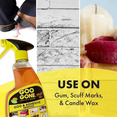 Goo Gone Citrus Adhesive Remover Spray Gel - 12 fl oz: Carpet Cleaner, Multipurpose Stain Remover