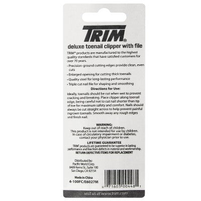 Trim Neat Feet Deluxe Toenail Clipper with File