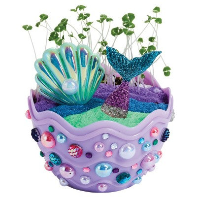 Creativity For Kids Mini Garden Mermaid Craft Kit: Terrarium Art Set with Seeds & Stickers for Kids 6+