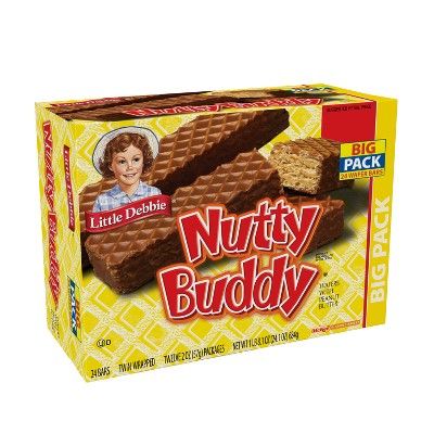 Little Debbie Peanut Butter Nutty Bar - 24.1oz/24ct: Chocolate Coating