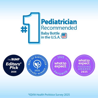 Dr. Brown's Anti-Colic Options+ Narrow-Neck Baby Bottle - Pig & Frog Deco - 8 fl oz/2pk