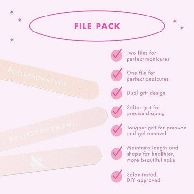 Olive & June Nail File - 3pk