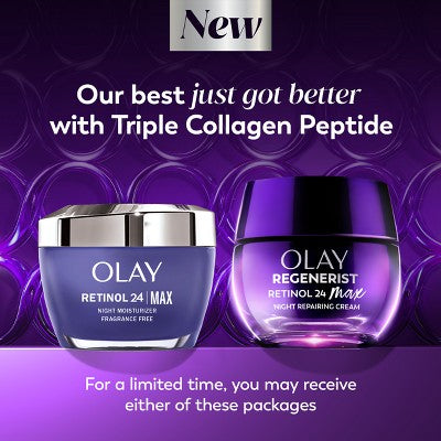 Olay Regenerist Retinol 24 Max Night Face Cream Moisturizer - Fragrance Free - 1.7oz