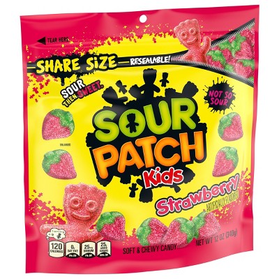 SOUR PATCH KIDS Strawberry Soft & Chewy Gummy Candy Share Size - 12oz