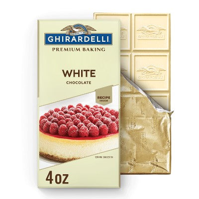 GHIRARDELLI Premium Baking White Chocolate Baking Bar - 4oz: Certified