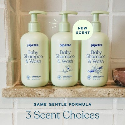 Pipette Baby Shampoo + Wash Fragrance Free - 11.8 fl oz