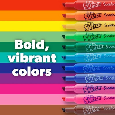 Mr. Sketch 22pk Scented Markers Chisel Tip: Bold Artist Markers for Kids, Multicolored School Supplies, Ages 3+