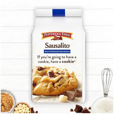 Pepperidge Farm Sausalito Crispy Milk Chocolate Macadamia Cookies - 7.2oz/8ct: No High Fructose Corn Syrup