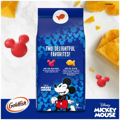 Goldfish Disney Mickey Mouse Cheddar Crackers Snack Crackers Bag - 6.6oz: No High Fructose Corn Syrup