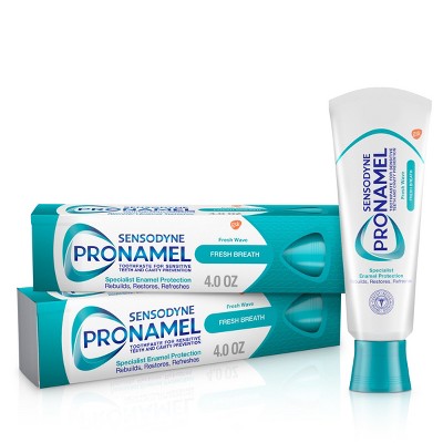 Sensodyne Pronamel Fresh Breath Tarter Control Fluoride Toothpaste Sodium Lauryl Sulfate-Free - Fresh Wave - 2pk/4oz