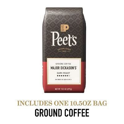 Peet's Coffee Major Dickason's Blend Dark Roast Ground Coffee - 10.5oz