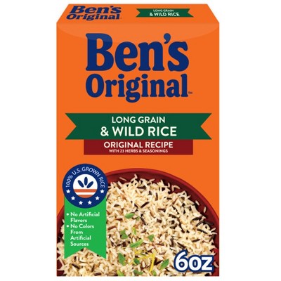 Ben's Original Seasoned Long Grain & Wild Rice - 6oz: Quick Cook, No Artificial Flavors Or Preservatives
