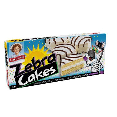 Little Debbie Zebra Cakes - 13oz/10ct: Chocolate Drizzle, Cream Filling