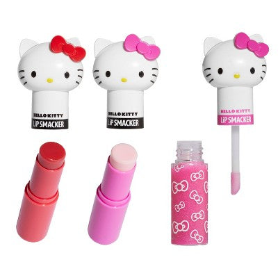 Lip Smacker Hello Kitty Lip Makeup - Lippy Pal - 0.56oz/3pk: Glossy Moisturizing Lip Gloss Set, Sanrio Licensed