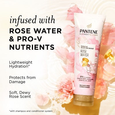 Pantene Nutrient Blends Sulfate Free Miracle Moisture Rose Water Conditioner - 2.5 fl oz