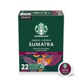 Starbucks Sumatra Single Origin Dark Roast Keurig K-Cup Coffee Pods - 22ct: Limited Ingredients