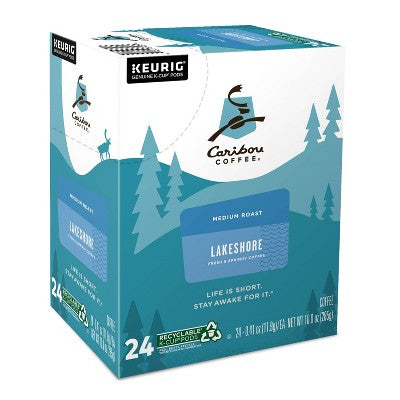 Caribou Coffee Lakeshore Blend Keurig K-Cup Coffee Pods - Medium Roast - 24ct