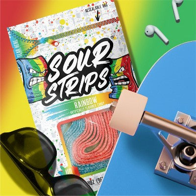 Sour Strips Rainbow Candy - 3.4oz