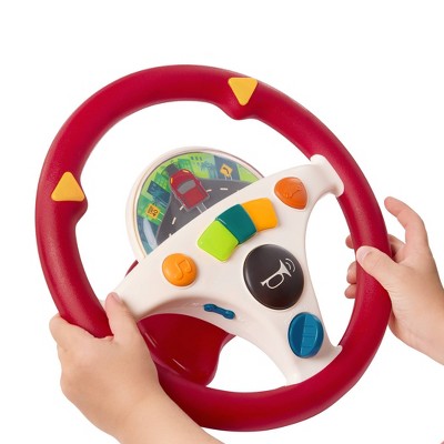 B. toys Driving Wheel - Interactive Steering Wheel Toy: Plastic, Sound Effects, Educational Focus on Fine Motor Skills