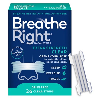 Breathe Right Extra Strength Drug-Free Clear Nasal Strips
