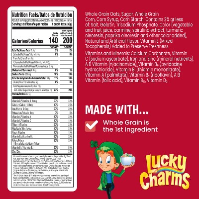 Lucky Charms Breakfast Cereal - 26.1oz: Gluten-Free, No Artificial Sweeteners, No High Fructose Corn Syrup