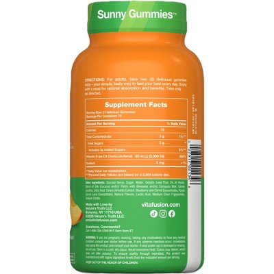 Vitafusion Vitamin D3 Gummy Vitamins - Peach, Blackberry and Strawberry Flavored - 150ct