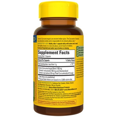 Nature Made Turmeric Curcumin Capsules