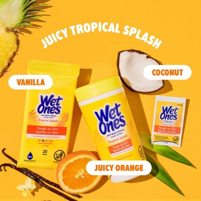 Wet Ones Antibacterial Hand Wipes Travel Pack - Tropical Splash - 20ct