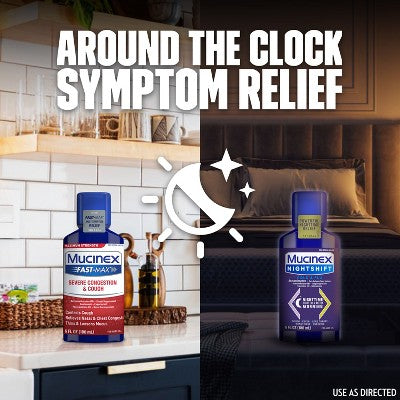 Mucinex Max Strength Congestion, Cough, Cold & Flu Medicine - Day & Night - Liquid - 6 fl oz/2ct