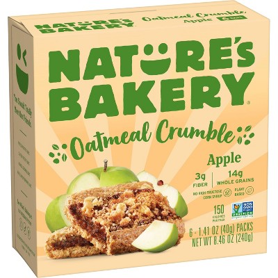Nature's Bakery Apple Oatmeal Crumble Breakfast Bars - 8.46oz/6ct