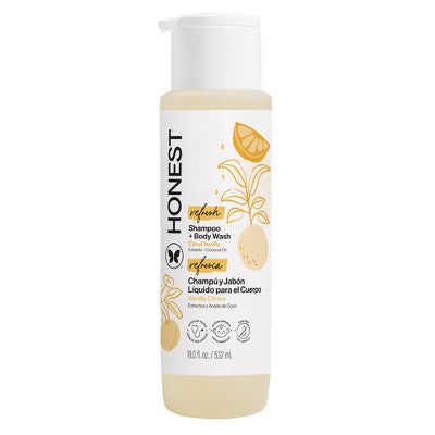 The Honest Company Refresh Shampoo + Body Wash - Citrus Vanilla - 18 fl oz