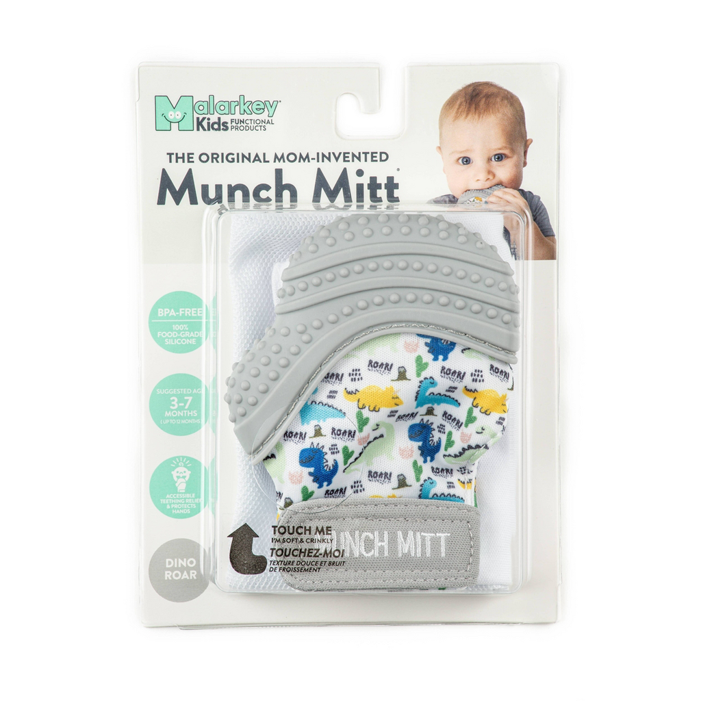 Malarkey Kids Munch Mitt Teether, Dino