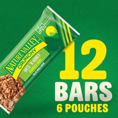 Nature Valley Crunchy Oats 'N Honey Granola Snack Bars - 8.94oz/12ct
