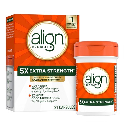 Align 5X Extra Strength Daily Probiotic Supplement - Capsules 21ct