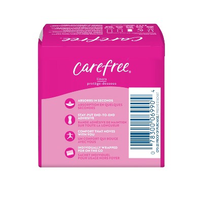 Carefree Wrapped Unscented Panty Liners To Go