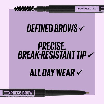 Maybelline Express Brow Ultra Slim Eyebrow Pencil - Medium Brown - 0.003oz