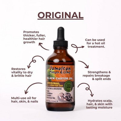 Jamaican Black Castor Oil Mango and Lime Black Castor Oil  - 4 fl oz