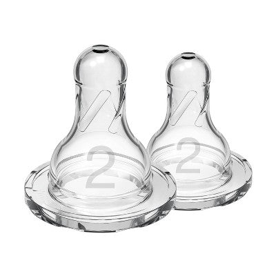 Dr. Brown's Level 2 Narrow Baby Bottle Silicone Nipples 3m+ - Medium Flow
