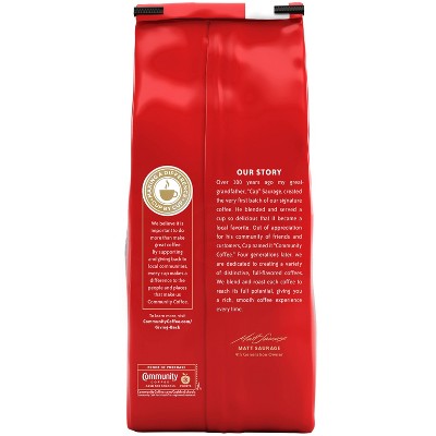 Community Coffee Breakfast Blend Medium Roast Ground Coffee - 32oz: Arabica Beans, Hazelnut, Honey
